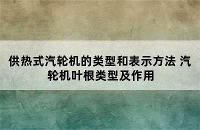 供热式汽轮机的类型和表示方法 汽轮机叶根类型及作用